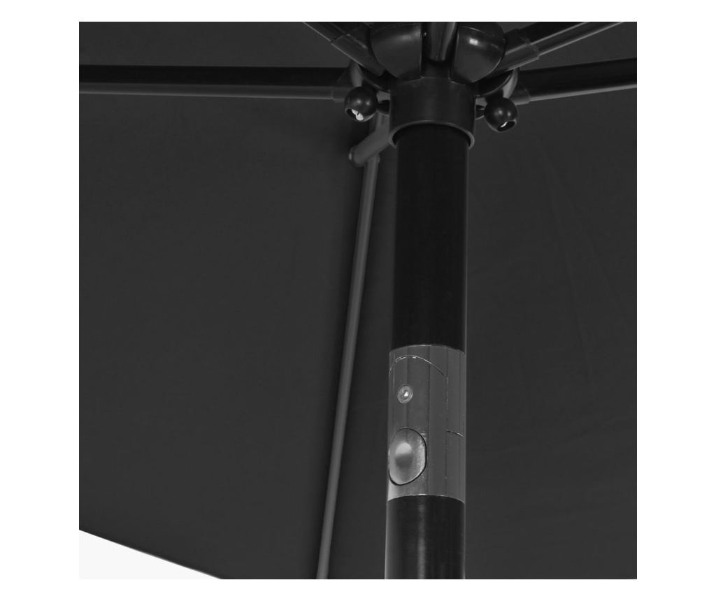 Външен чадър за слънце, метална основа, антрацит, 300 x 200 см - 6