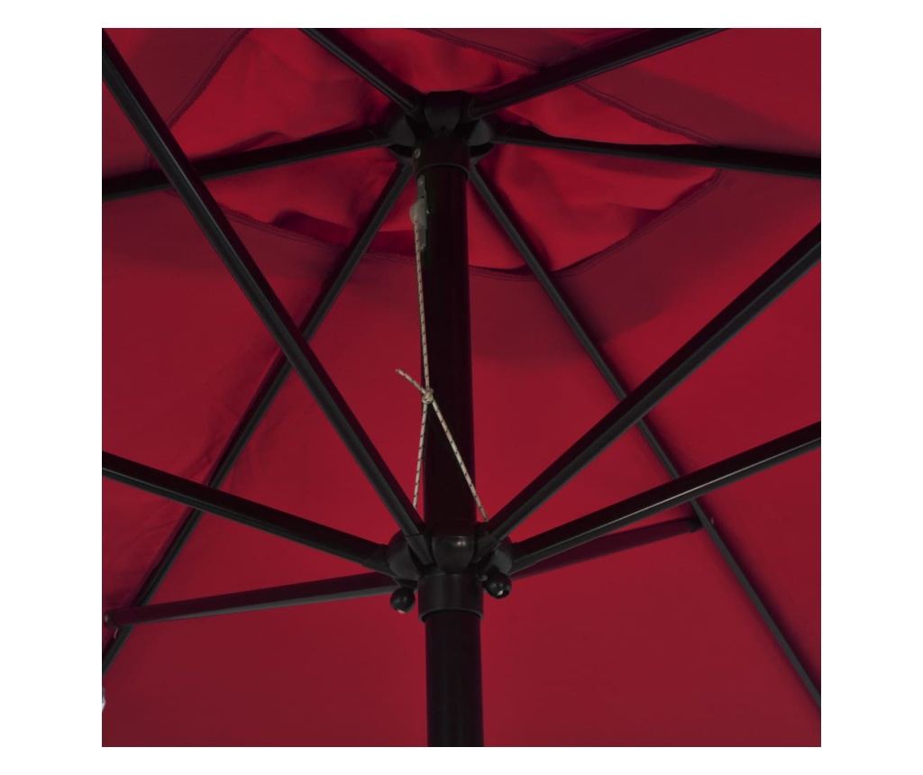 Външен чадър за слънце с метална основа, бордо, 300x200 см - 5