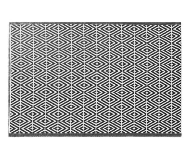 Jemidi kültéri teraszszőnyeg, 90 x 150 cm, Fekete, Prolipopilena, 55323.01.01