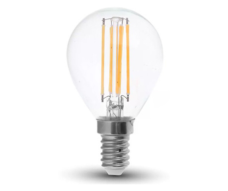 Bec LED E14 P45 6W 6400K Fara Filament