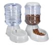 Set 1x Dispenser automat mancare si 1x Dispenser automat apa pentru Caini/ Pisici, Alb, 3,8l, 48332.22