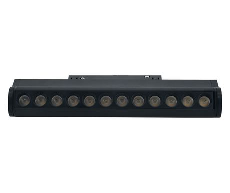 Grila LED Rotativa Sina Magnetica, Lumina Neutra, Incastrata, 12W, Negru