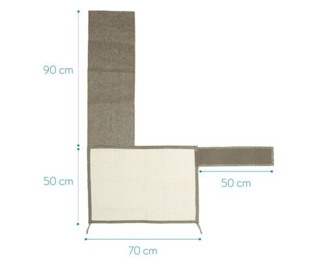 Защита от надраскване за Котки, 60x70 см, Сизал, Кафяв, 47363.19.24