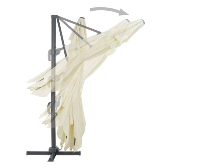 Външен чадър с преносима основа, пясък