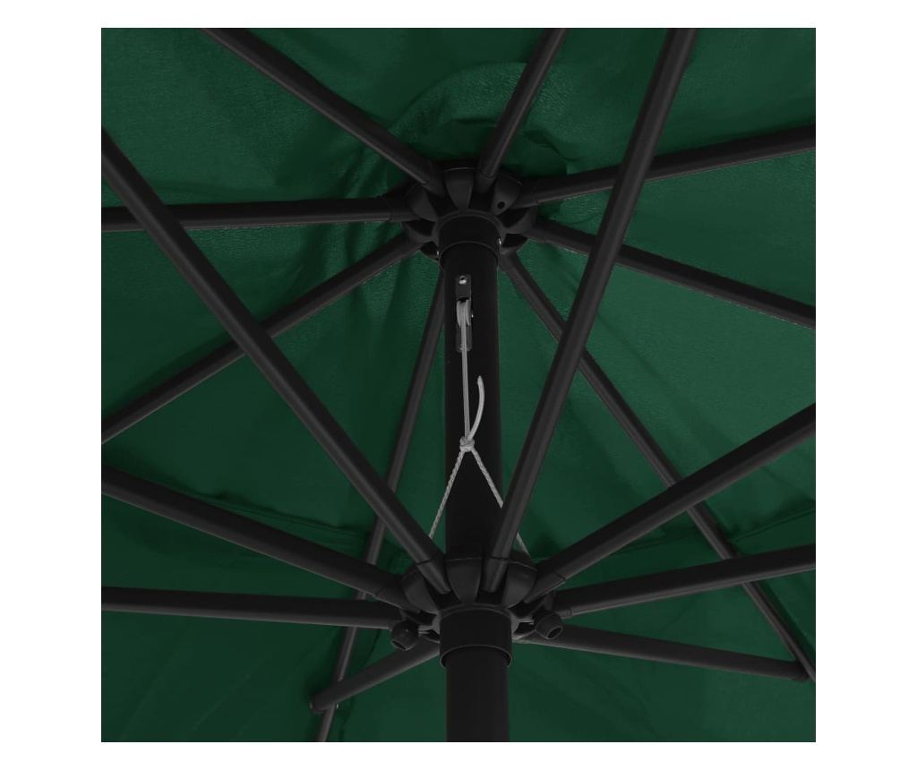 Zunanji senčnik, kovinska palica, zelena, 400 cm - 5