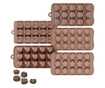 Комплект силиконови форми за шоколад Quasar & Co., 20 x 10 x 1,5 cm, кафяв, 5 бр