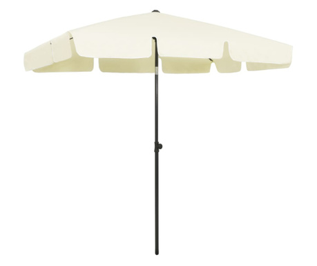 Umbrelă de plajă, galben nisip, 200x125 cm
