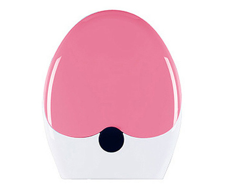 Reductor WC copii portabil, suprafata de siguranta antialunecare, antiderapant, roz, forma lacrima, buz