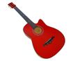 IdeallStore® klasszikus gitár, 95 cm, fa, Cutaway, piros, állvánnyal