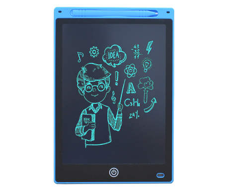LCD grafikus tábla gyerekeknek, írás és rajzolás, 10", 25,5 X 17,5 X 0,9 cm, kék