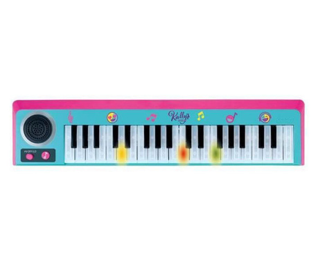 Електронен орган Kally MashUP, за деца, 37 клавиша, мелодии, високоговорител, светлини, включени батерии