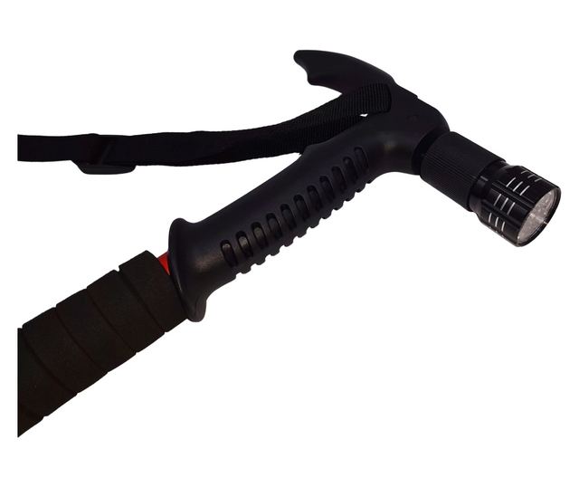 Baston extensibil IdeallStore®, Ol Helper, aluminiu, lampa LED, 110 cm, rosu