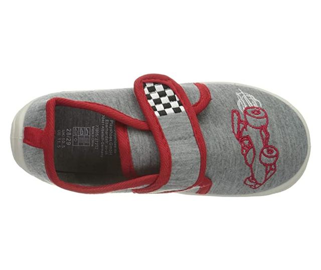 Детски пантофи, Playshoes, Количка, сиви, 26-27