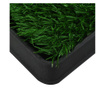 Toaleta dla zwierząt z tacą i sztuczną trawą, zieleń, 64x51x3cm