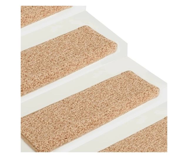 Tepisi za stepenice 15 kom 65x21x4 cm zlatni