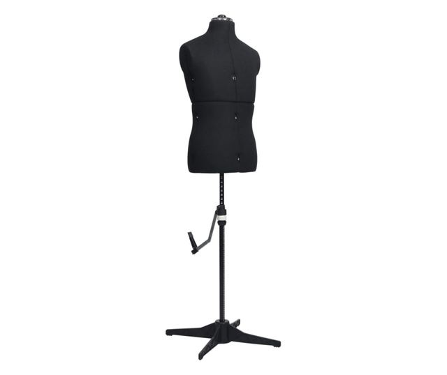Manechin croitorie reglabil barbati, negru, dimensiune 37-45