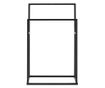 Samostojeći stalak za ručnike crni 48 x 24 x 78,5 cm željezni