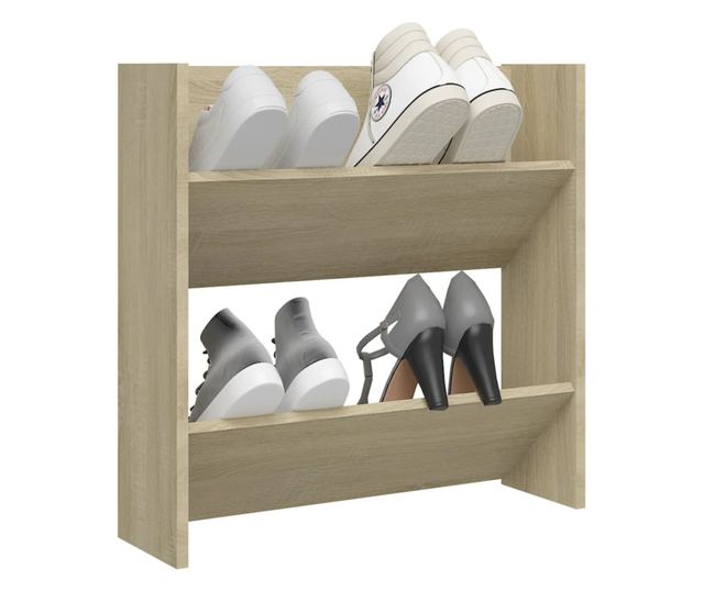Pantofar de perete, stejar Sonoma, 60x18x60 cm, PAL