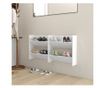 Pantofare de perete, 2 buc., alb, 60x18x60 cm PAL