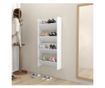 Pantofare de perete, 2 buc., alb, 60x18x60 cm PAL