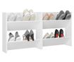 Pantofare de perete, 2 buc., alb, 60x18x60 cm PAL