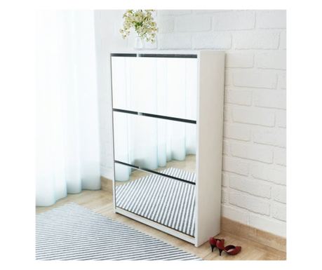 Tkrs cips szekrny 3 polccal, fehr, 63 x 17 x 102,5 cm