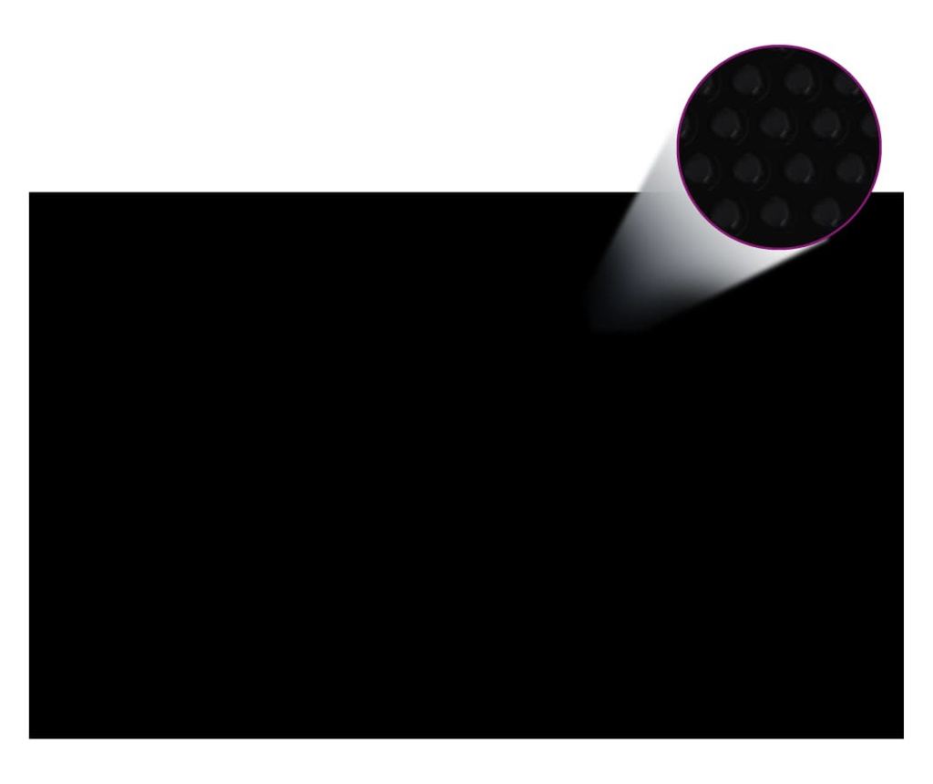 fekete és kék napelemes lebegő PE medencefólia 800 x 500 cm - 3