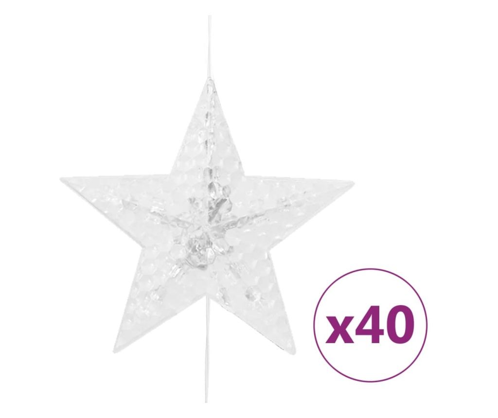 Zvijezda Svjetlosna Zavjesa 200 Toplih Bijelih LED Svjetala 8 Funkcija - 3