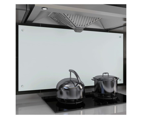Panou antistropi bucătărie, alb, 120x60 cm, sticlă securizată