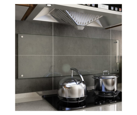 Panou antistropi bucătărie transparent 120x40cm sticlă securiz.