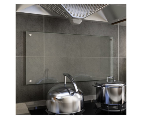 Panou antistropi bucătărie transparent 80x40 cm sticlă securiz.