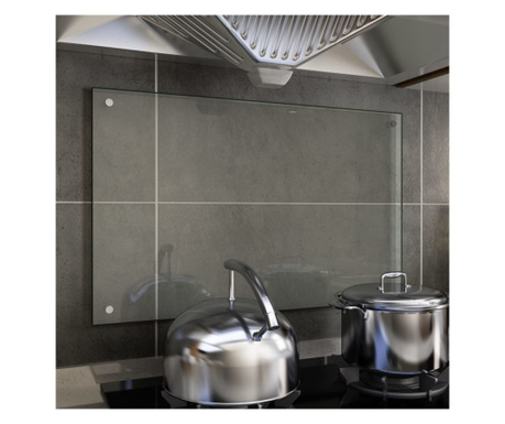Panou antistropi bucătărie transparent 80x50 cm sticlă securiz.