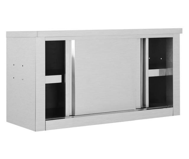 Dulap bucătărie cu uși glisante, 90x40x50 cm, oțel inoxidabil