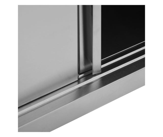 Dulap bucătărie cu uși glisante, 90x40x50 cm, oțel inoxidabil