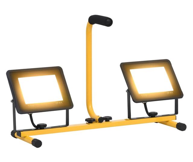 meleg fehér fényű fogantyúval ellátott LED-es reflektor 2x50 W