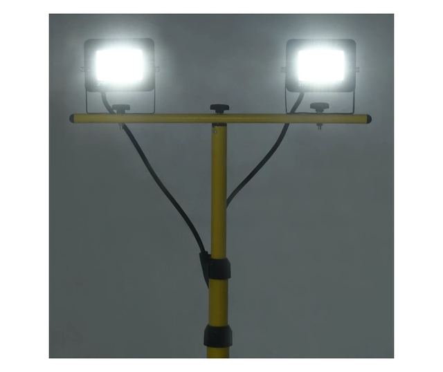hideg fehér fényű háromlábú LED-es reflektor 2 x 30 W
