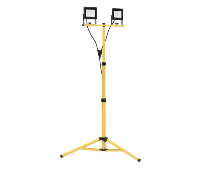 meleg fehér fényű háromlábú LED-es reflektor 2 x 50 W