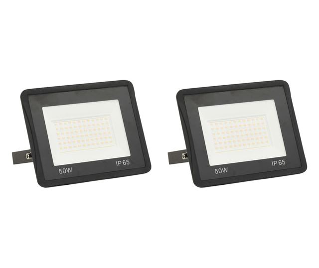 2 db meleg fehér fényű LED-es reflektor 50 W