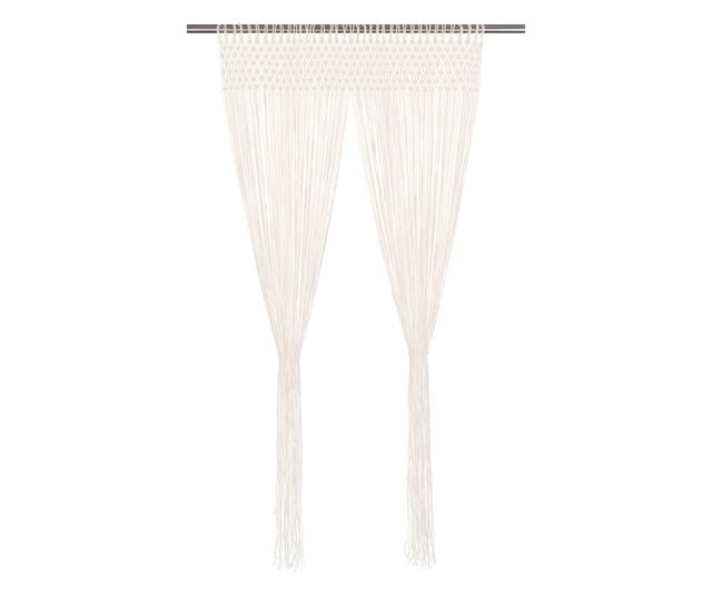 Zavjesa s makrameom 140 x 240 cm pamučna