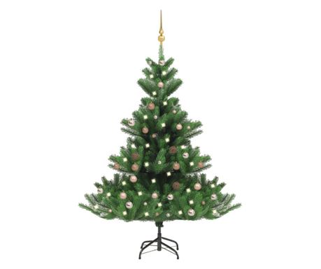 Umjetni Božićni Bor Nordmann LED & Ukrasi Zeleni 150cm