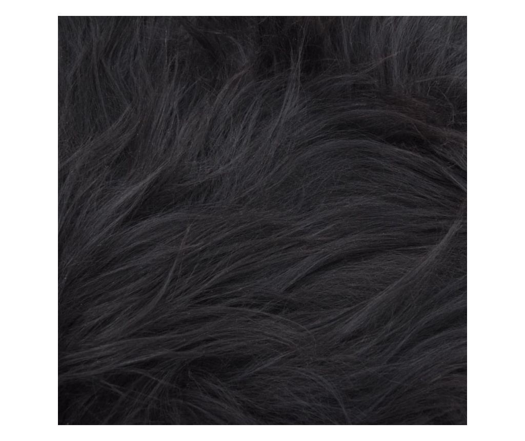 Исландска овча кожа, черна, 70х110 см - 6