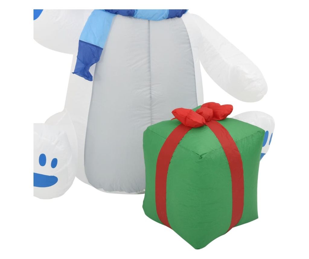 Napuhani polarni medvjed za Božić s LED-om, 1,8 m, unutarnji/vanjski - 7