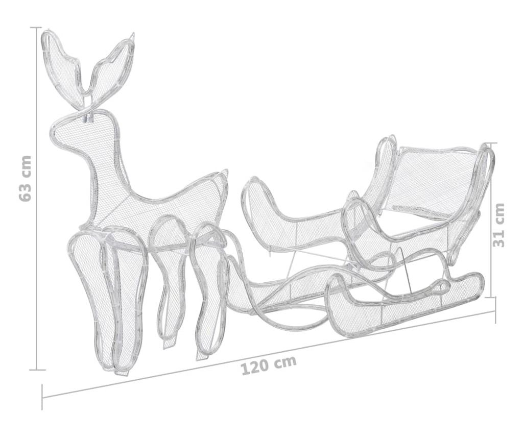 Božićna rasvjeta, saonicama i jelenom, 432 LED diode - 8