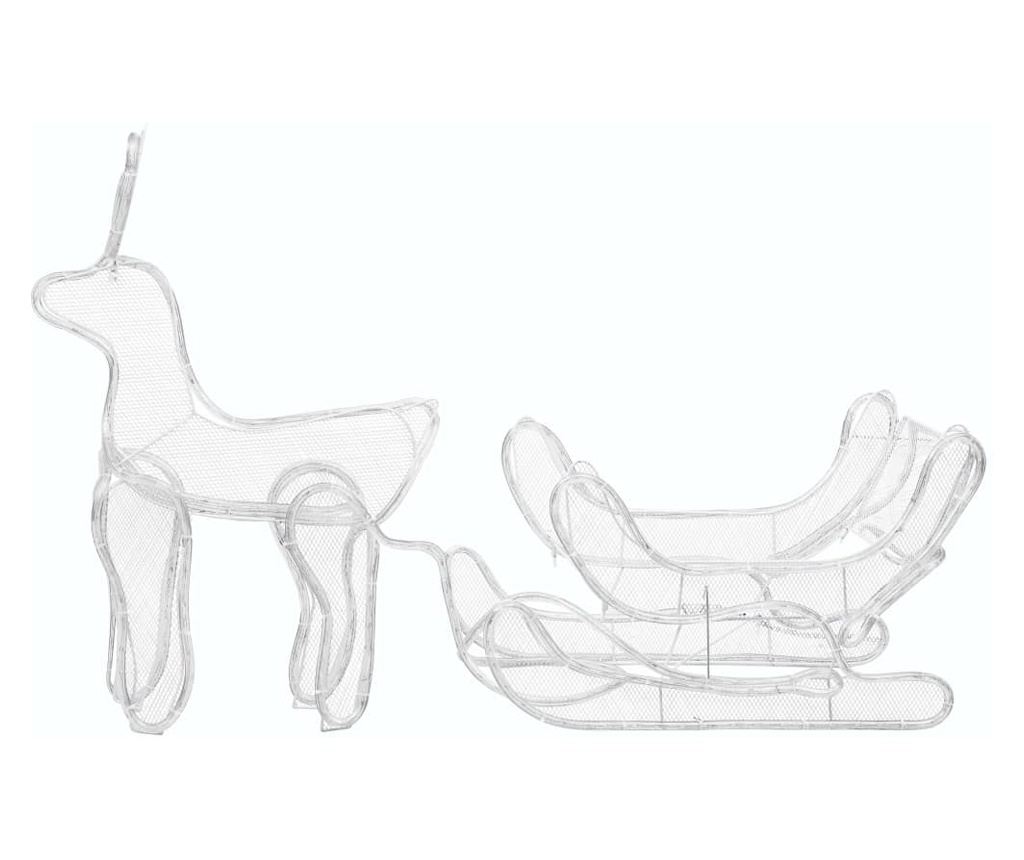 Božićna rasvjeta, jelen i saonice, mreža, 432 LED diode - 5