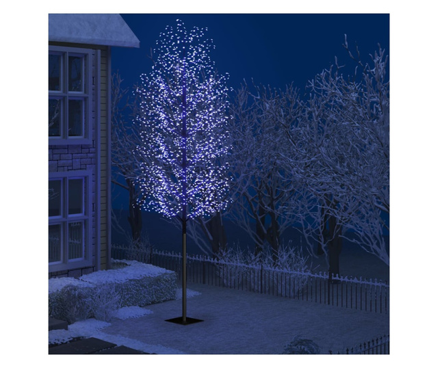 Božićno drvce s 2000 LED žarulja plavo svjetlo 500 cm