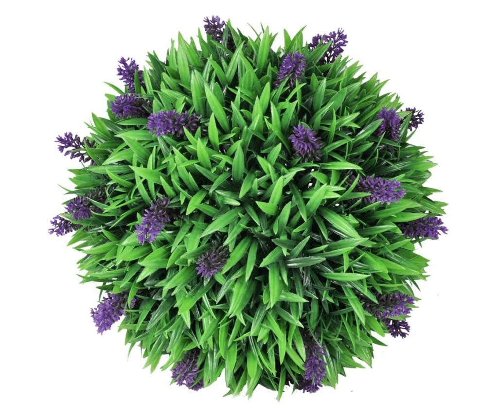 Set od 2 umjetna ukrasna grma, kugla s lavandom, 30 cm - 2
