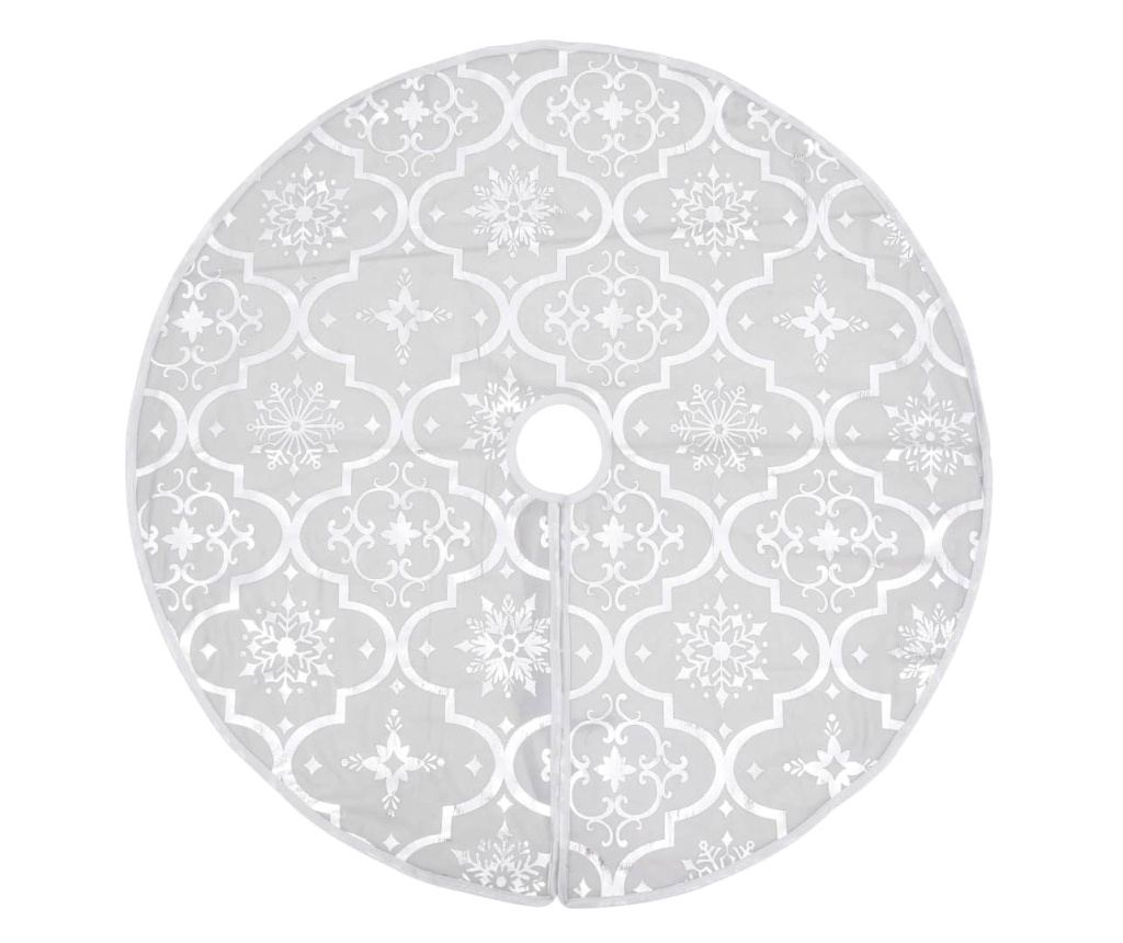 Suknja za božićno drvce s čarapom, bijela, 90 cm, tkanina - 3