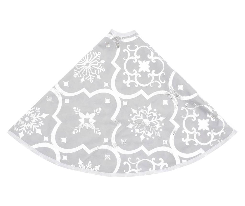 Božićna suknja za drvce s čarapom, bijela, 122 cm, tkanina - 5