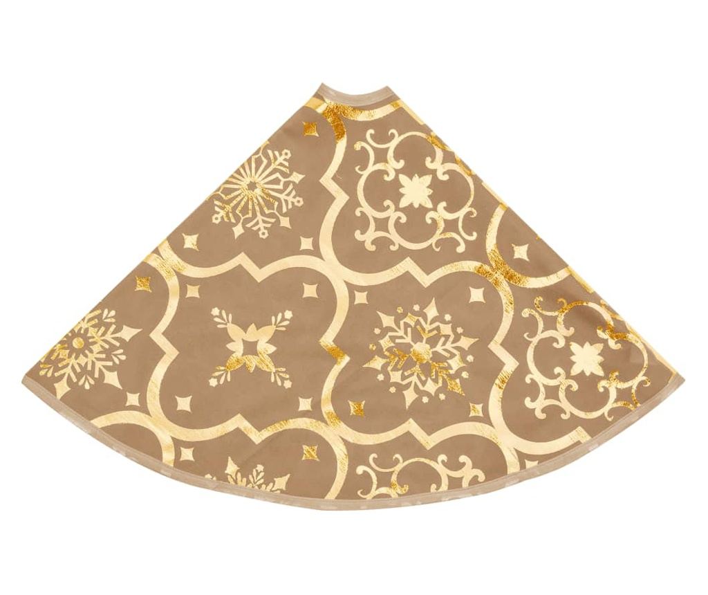 Suknja za božićno drvce s čarapom, žuta, 122 cm, tkanina - 5