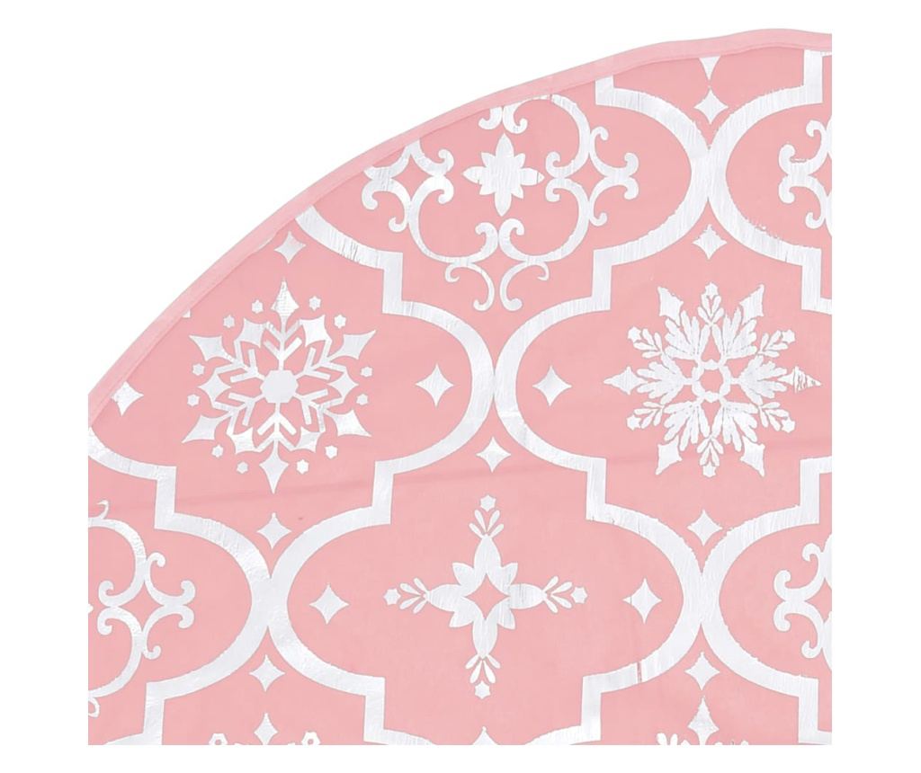 Božićna suknja za drvo s čarapom, ružičasta, 90 cm, tkanina - 6